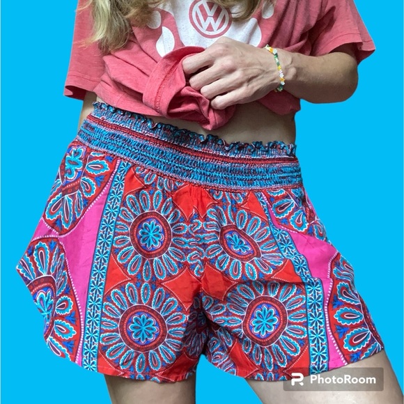 Green Dragon boho Shorts - Picture 1 of 7